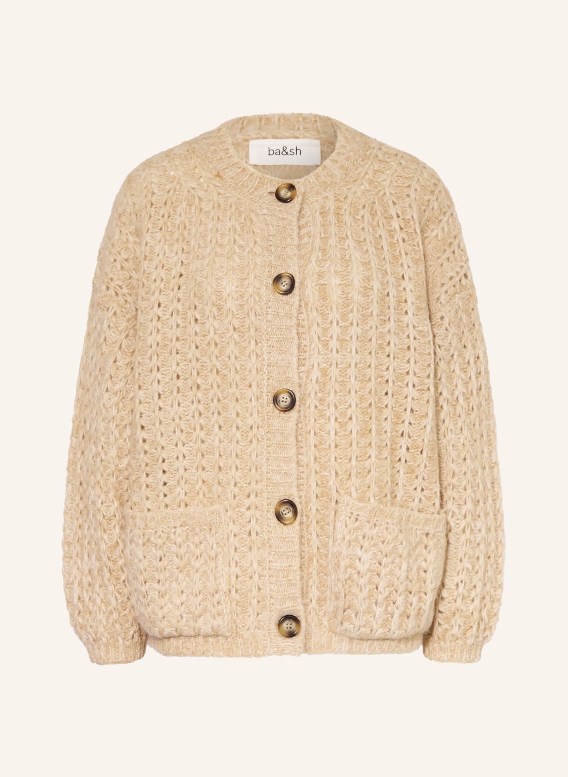 Ba&Sh Strickjacke Bosic Aus Alpaka beige von BA&SH