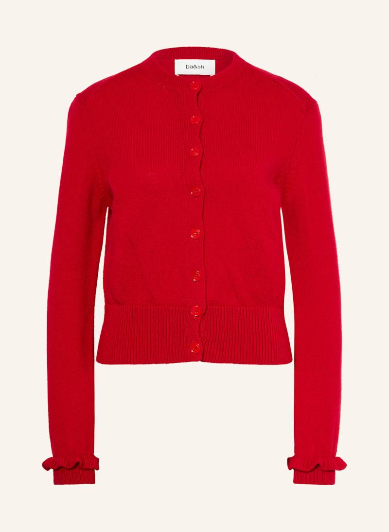 Ba&Sh Strickjacke Karante Mit Rüschen rot von BA&SH