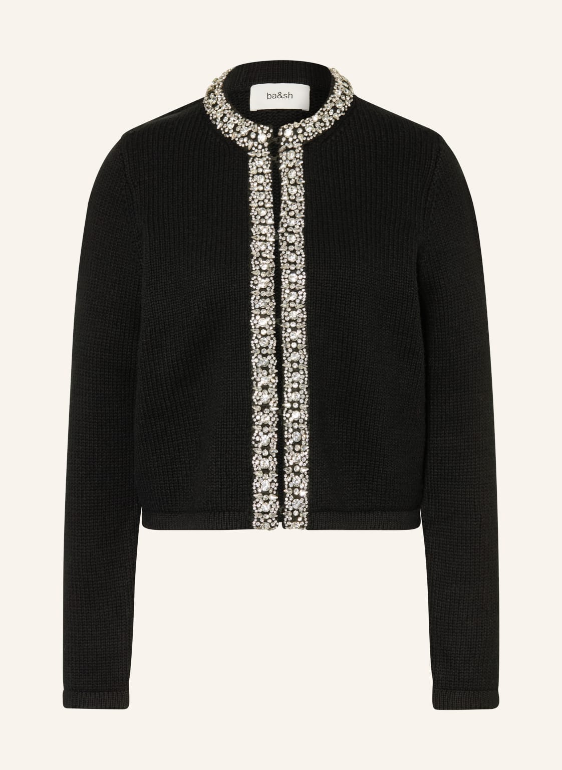 Ba&Sh Strickjacke Louna Mit Schmucksteinen schwarz von BA&SH