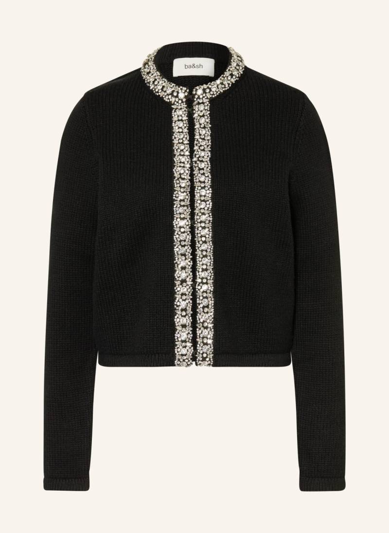 Ba&Sh Strickjacke Louna Mit Schmucksteinen schwarz von BA&SH