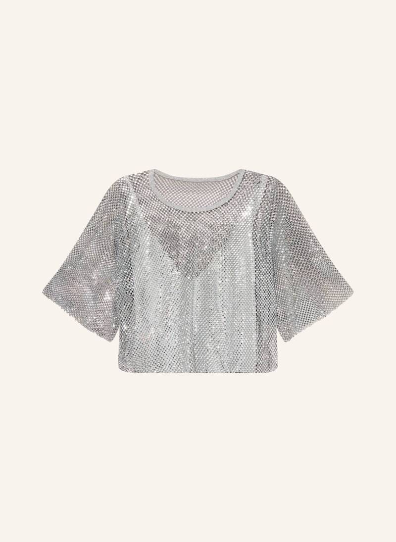 Ba&Sh Strickshirt Mate Mit Schmucksteinen grau von BA&SH