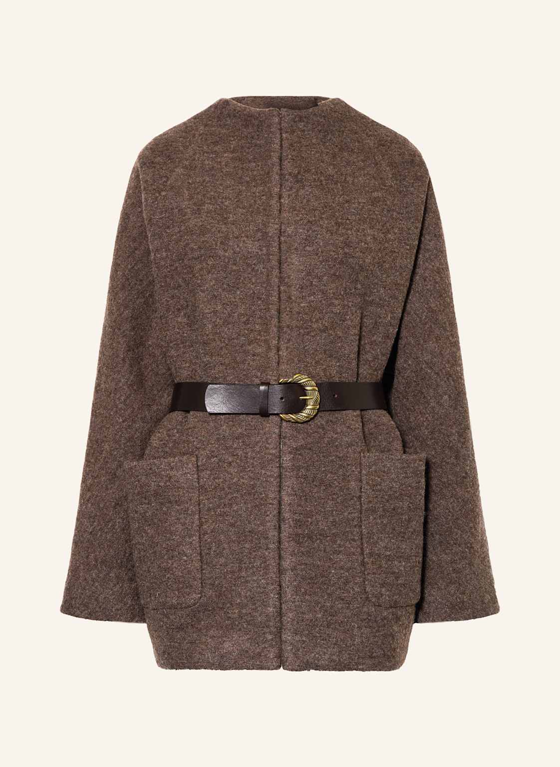 Ba&Sh Wollmantel Claudy braun von BA&SH