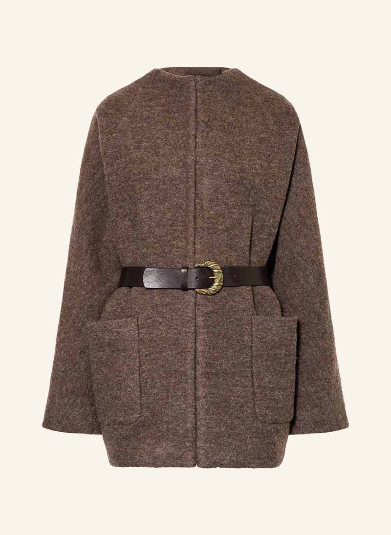 Ba&Sh Wollmantel Claudy braun von BA&SH
