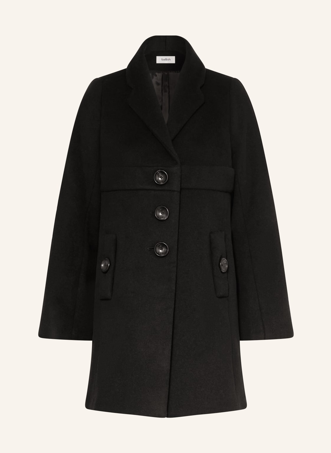 Ba&Sh Wollmantel Thea schwarz von BA&SH