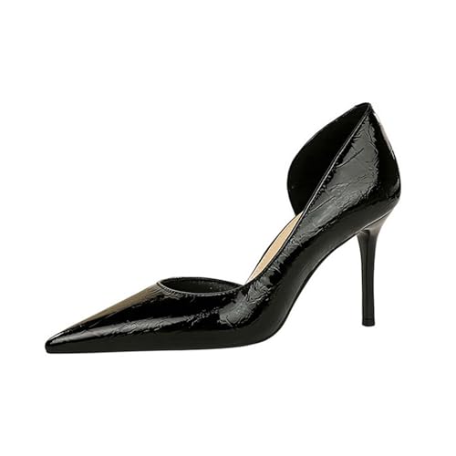 Elegant High Heels Sexy Damen Pumps Stylisch und Einfach Es Kann Die Beinlinie Sehr Gut Strecken (Schwarz,41) von BAADCUP