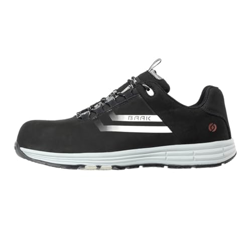 BAAK - Sports Light Rob - S3 ESD Halbschuh - 92210012 (schwarz/grau, EU Schuhgrößensystem, Erwachsene, Numerisch, Breit, 43) von BAAK
