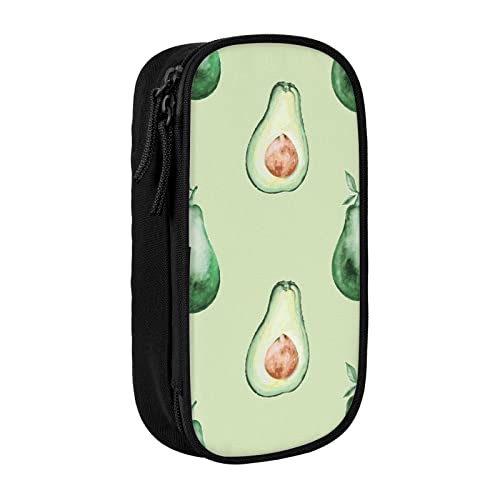 BAAROO Avocado-Muster gedruckt große Federmappe, langlebige Bleistifttasche, tragbare Schreibwaren-Tasche, Schreibwaren-Organizer, farbe, 5.0cm*10.5cm*20.5cm, federmäppchen von BAAROO
