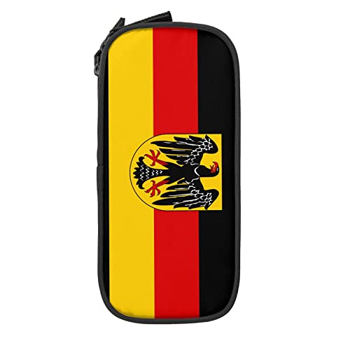 BAAROO Federmäppchen Große Kapazität Flagge Adler Deutschland Druck Make-up Tasche Große Kapazität Stiftetui mit Reißverschluss Stehender Bleistift Ba, farbe, 5.0cm*10.5cm*20.5cm, federmäppchen von BAAROO
