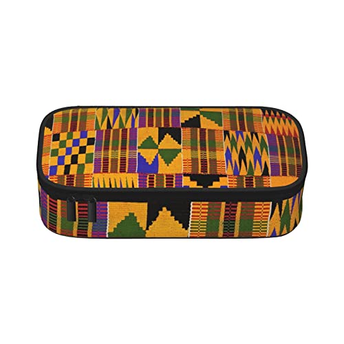 BAAROO Federmäppchen mit afrikanischem Ethno-Muster, große Kapazität, Stifttasche, Bürobedarf, Kosmetiktasche mit Fächern für Mädchen, farbe, 5.0cm*10.5cm*20.5cm, federmäppchen von BAAROO