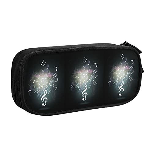 BAAROO Notenschlüssel Musik-Symbol Federmäppchen Fächer Stifteetui Box Multifunktionale Make-up-Tasche Halter Große Aufbewahrung Schreibwaren Organizer mit Reißverschluss für Büro Reisen, #493, von BAAROO
