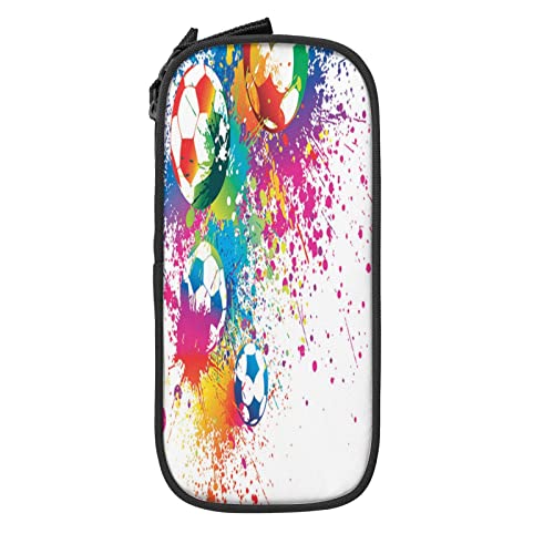 Federmäppchen Federtasche Sport Fußball Große Kapazität Bleistift Tasche Stift Organizer Bleistift Pouch College Schule für Jungen Mädchen, farbe, 5.0cm*10.5cm*20.5cm, federmäppchen von BAAROO