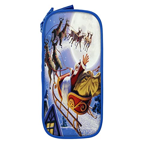 Federmäppchen Federtasche Weihnachtsmann Große Kapazität Bleistift Tasche Stift Organizer Bleistift Pouch College Schule für Jungen Mädchen, farbe, 5.0cm*10.5cm*20.5cm, federmäppchen von BAAROO