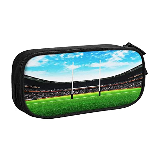 Federmäppchen Rugby Pitch Stadion Große Kapazität Federmäppchen Stifteetui Tasche Schreibtisch Organizer Federmäppchen für Jungen Mädchen Scho, farbe, 5.0cm*10.5cm*20.5cm, federmäppchen von BAAROO