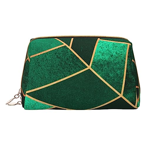 Schwarz und Gold Geometrische Make-up Tasche Handtasche Tote Bag Print Leder Große Kapazität Reise Make-up Organizer, farbe, 5.0cm*10.5cm*20.5cm, federmäppchen von BAAROO