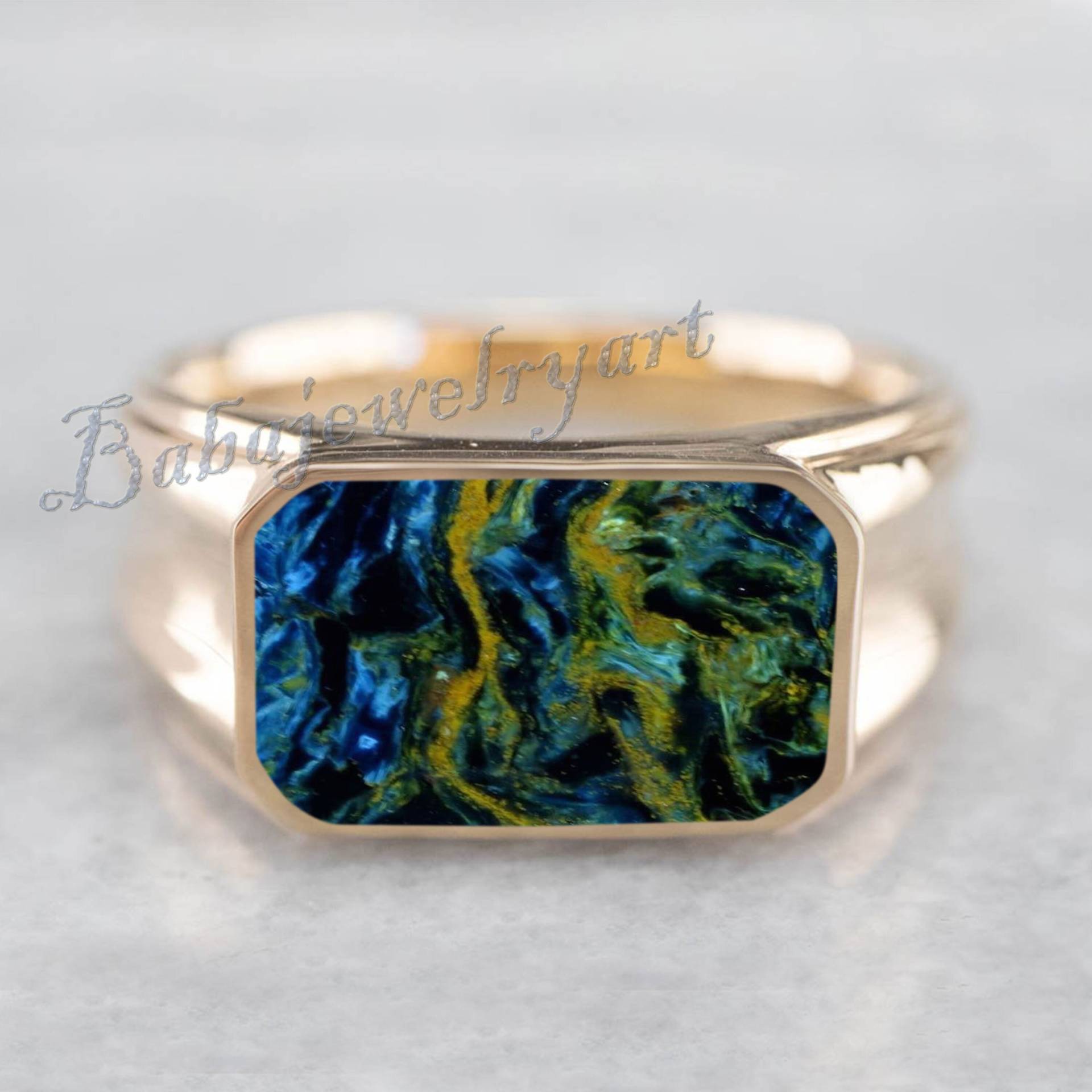 Natürliche Pietersite Ring, 925 Sterling Silber Edelstein Statement Ringe, Herren Siegelring, Hübschen Ring von BABAJEWELLERYART