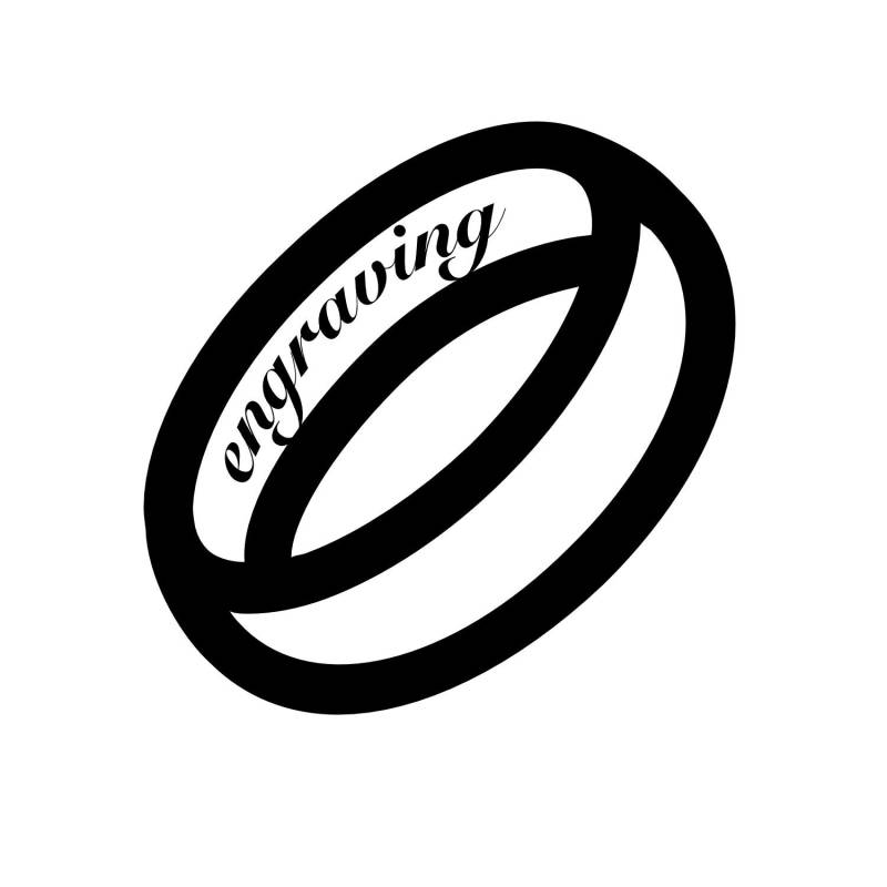 Benutzerdefinierte Ringgravur Innen, Professionelle Gravur Auf Silber - Oder Goldring von BABAjewellery