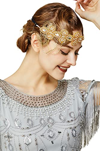 BABEYOND 1920er Jahre 20er Jahre Accessoires Kristall Gatsby Accessoires Damen Hochzeit Kopfstück Gatsby Haar Accessoires von BABEYOND