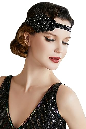 BABEYOND 1920er Jahre Flapper Stirnband Kristall Great Gatsby Kopfstück Vintage 20er Jahre Flapper Gatsby Accessoires von BABEYOND