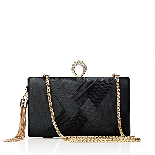 BABEYOND Damen Clutch abendtasche damen Elegant Chain Bag und Abnehmbarer Kette Wedding Prom Party Handbag, Crossbody Shoulder Bag, Small Shoulder Bag von BABEYOND