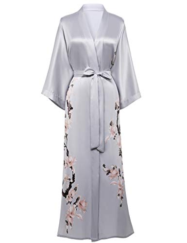 BABEYOND Damen Morgenmantel Kimono Blumen Zweig Gedruckt Maxi Lang Damen Bademantel Birnenblumen Strandjacke Braut Junggesellinnenabschied Party Schlafmantel BABEYOND Damen Morgenmantel Kimono Blumen Zweig Gedruckt Maxi Lang Damen Bademantel Birnenblumen Strandjacke Braut Junggesellinnenabschied Party Schlafmantel von BABEYOND