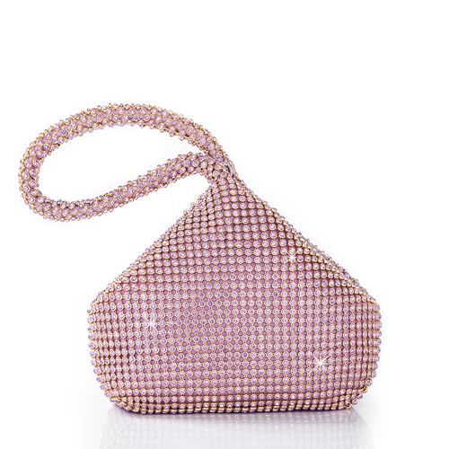 BABEYOND Damen Strass Clutch Abendtaschen Sparkly Glitter Triangle Geldbörse für 1920er Jahre Party Abschlussball Hochzeit, Violett, Einheitsgröße von BABEYOND