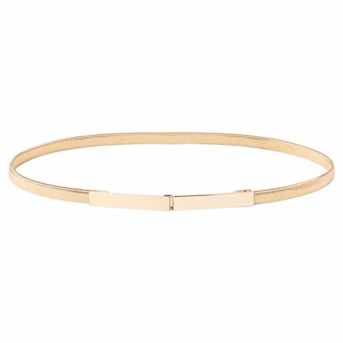BABEYOND Taillengürtel Damen Metallic dekorativ Gürtel schmal Gürtel Taille modisch gold Metallgürtel für Kleider von BABEYOND