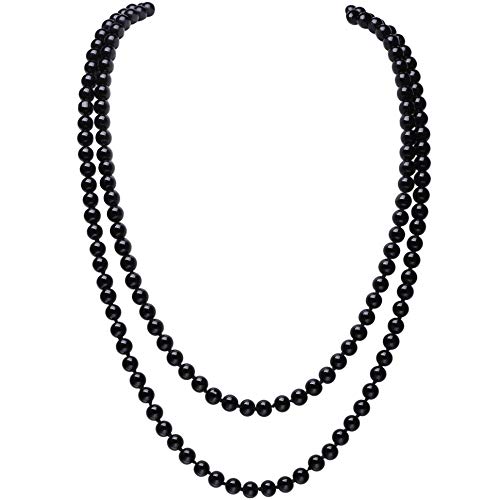 BABEYOND Modische Imitation Perlen Kette Flapper Art Deco 1920s Gatsby Kostüm Accessoires Lange Perle Halskette von BABEYOND