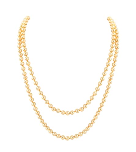 BABEYOND Modische Imitation Perlen Kette Flapper Art Deco 1920s Gatsby Kostüm Accessoires Lange Perle Halskette BABEYOND Modische Imitation Perlen Kette Flapper Art Deco 1920s Gatsby Kostüm Accessoires Lange Perle Halskette von BABEYOND