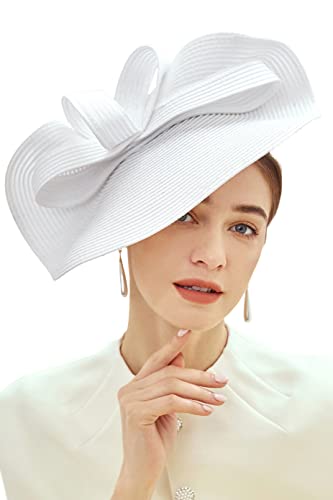 BABEYOND Damen Us-fascinatehat92 Fascinator, weiß, Einheitsgröße von BABEYOND