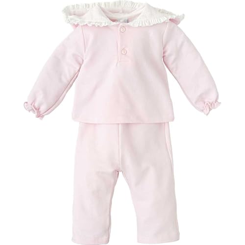 BABIDU Uni Baby Conjunto Chándal Bebé Niña Con Cuello Bobo Plisado Y Detalle Ondulado, Algodón 100% Trainingsanzug für Mädchen, Rosa, 9 Months BABIDU Uni Baby Conjunto Chándal Bebé Niña Con Cuello Bobo Plisado Y Detalle Ondulado, Algodón 100% Trainingsanzug für Mädchen, Rosa, 9 Months von BABIDU