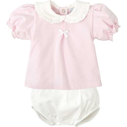 BABIDU Unisex Baby Conjunto para Bebé Niña Con Camiseta de Manga Corta Set, Rosa, 12 Monate von BABIDU