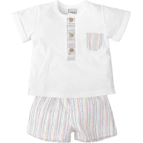 BABIDU Uni Baby Conjunto para Bebé Niño Con Camiseta Manga Corta Y Pantalón Corto Estampado de Rayas Set, Einfarbig, 9 Months BABIDU Uni Baby Conjunto para Bebé Niño Con Camiseta Manga Corta Y Pantalón Corto Estampado de Rayas Set, Einfarbig, 9 Months von BABIDU