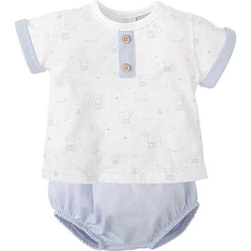 BABIDU Uni Baby Conjunto para Bebé Niño Con Camiseta de Manga Corta Estampada Y Ranita Lisa A Juego Set, blau, 0 Monate BABIDU Uni Baby Conjunto para Bebé Niño Con Camiseta de Manga Corta Estampada Y Ranita Lisa A Juego Set, blau, 0 Monate von BABIDU