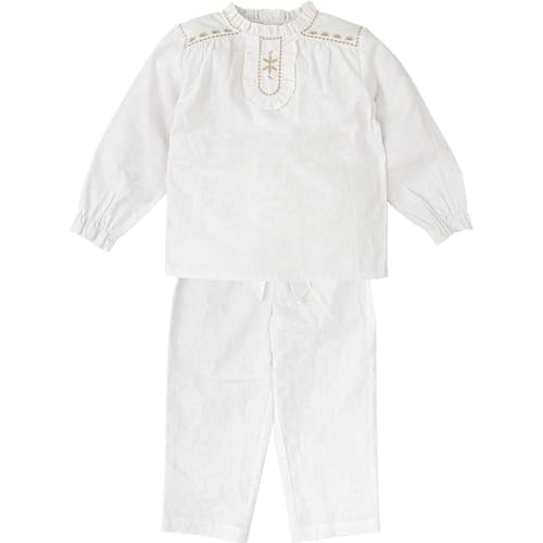 BABIDU Uni Baby Conjunto para Bebé Y Niña Blusa de Manga Larga Con Bordados Y Pantalón Largo Blanco A Juego Set, Einfarbig, 24 Monate BABIDU Uni Baby Conjunto para Bebé Y Niña Blusa de Manga Larga Con Bordados Y Pantalón Largo Blanco A Juego Set, Einfarbig, 24 Monate von BABIDU