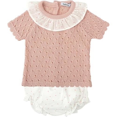 BABIDU Uni Baby Conjunto para Bebé Y Niña Con Ranita Punto Calado Y Camiseta de Manga Corta Set, Make-up, 0 Monate BABIDU Uni Baby Conjunto para Bebé Y Niña Con Ranita Punto Calado Y Camiseta de Manga Corta Set, Make-up, 0 Monate von BABIDU