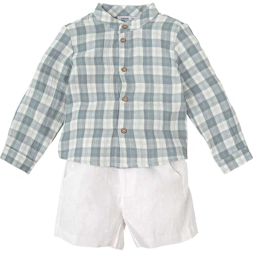 BABIDU Uni Baby Conjunto para Bebé Y Niño Con Camisa de Manga Larga A Cuadros Y Pantalón Corto Blanco Set, Einfarbig, 24 Monate BABIDU Uni Baby Conjunto para Bebé Y Niño Con Camisa de Manga Larga A Cuadros Y Pantalón Corto Blanco Set, Einfarbig, 24 Monate von BABIDU