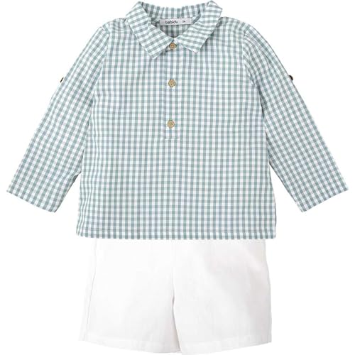 BABIDU Uni Baby Conjunto para Bebé Y Niño Con Camisa de Manga Larga Cuadro Vichy Y Pantalón Corto Blanco Set, Einfarbig, 8 Jahre BABIDU Uni Baby Conjunto para Bebé Y Niño Con Camisa de Manga Larga Cuadro Vichy Y Pantalón Corto Blanco Set, Einfarbig, 8 Jahre von BABIDU