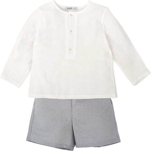 BABIDU Uni Baby Conjunto para Niño Camisa Manga Larga Blanca Con Cuello Redondo Y Tapeta de Botones Set, Einfarbig, 5 Jahre BABIDU Uni Baby Conjunto para Niño Camisa Manga Larga Blanca Con Cuello Redondo Y Tapeta de Botones Set, Einfarbig, 5 Jahre von BABIDU