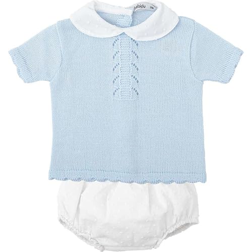 BABIDU Uni Baby Conjunto para Ranita Y Camiseta de Manga Corta Con Cuello Bebé Set, Himmelblau, 18 Monate BABIDU Uni Baby Conjunto para Ranita Y Camiseta de Manga Corta Con Cuello Bebé Set, Himmelblau, 18 Monate von BABIDU
