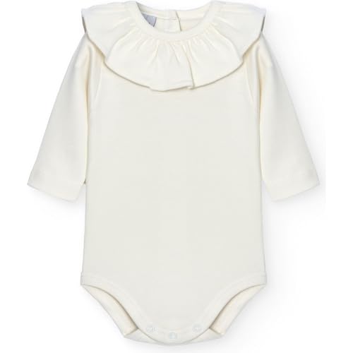 BABIDU Baby-Body mit langen Ärmeln, Rüschenkragen, 100% Baumwolle, Baby-Body für Neugeborene, weicher und atmungsaktiver, hypoallergener Stoff für empfindliche Haut, erstes Tragen von BABIDU