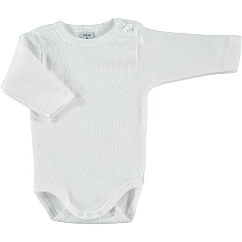 BABIDU Unisex Baby Body Abierto Hombro, Weiß, 36 Monate von BABIDU