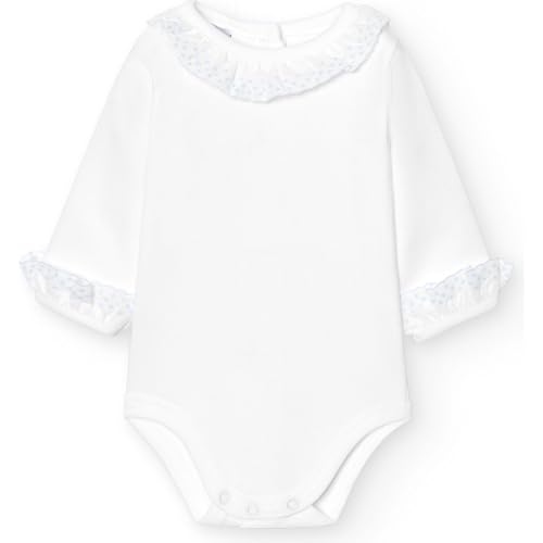 BABIDU Unisex Baby Body Cuello Batista, Himmelblau, 6 Monate von BABIDU