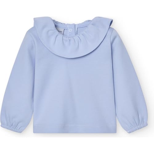 BABIDU Unisex Baby Camiseta Volantes Zugeschnitten, Himmelblau, 9 Months von BABIDU