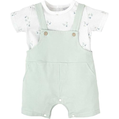 BABIDU Unisex Baby Conjunto Bebé Con Peto Corto Y Camiseta, Algodón Suave 100% Set mit Latzhose, grün, 2 años BABIDU Unisex Baby Conjunto Bebé Con Peto Corto Y Camiseta, Algodón Suave 100% Set mit Latzhose, grün, 2 años von BABIDU