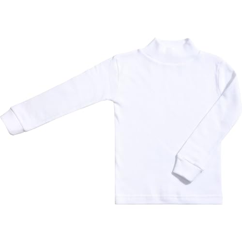 BABIDU Unisex Kinder Halbhochhals-Halbrollkragen-Unterhemd, Unisex Jungen und Mädchen Unterwäsche von 2 bis 16 Jahren, Langarm-Unterhemd aus Baumwolle und Polyester, Thermo-Plüschstoff von BABIDU