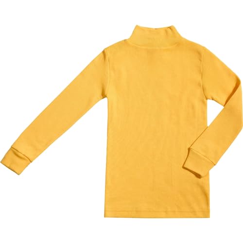 BABIDU Unisex Kinder Halbhochhals-Halbrollkragen-Unterhemd, Unisex Jungen und Mädchen Unterwäsche von 2 bis 16 Jahren, Langarm-Unterhemd aus Baumwolle und Polyester, Thermo-Plüschstoff von BABIDU