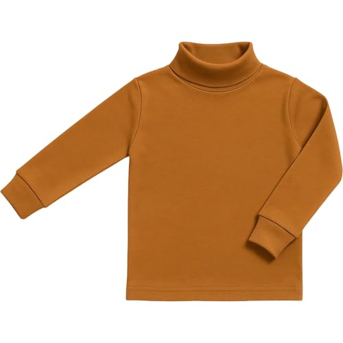 BABIDU Unisex Kinder Halbhochhals-Halbrollkragen-Unterhemd, Unisex Jungen und Mädchen Unterwäsche von 2 bis 16 Jahren, Langarm-Unterhemd aus Baumwolle und Polyester, Thermo-Plüschstoff von BABIDU