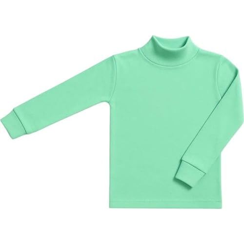 BABIDU Unisex-Kinder-Unterhemd mit halbem Stehkragen, Semi-Musketeer, Punt NOU-Reihe, Unisex-Kleidung für Jungen und Mädchen von 2 bis 16 Jahren, Langarm-Unterhemd aus Baumwolle und Polyester von BABIDU