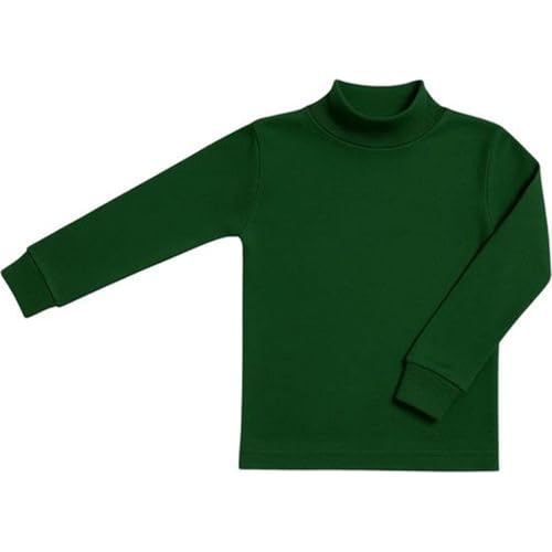 BABIDU Unisex-Kinder-Unterhemd mit halbem Stehkragen, Semi-Musketeer, Punt NOU-Reihe, Unisex-Kleidung für Jungen und Mädchen von 2 bis 16 Jahren, Langarm-Unterhemd aus Baumwolle und Polyester von BABIDU