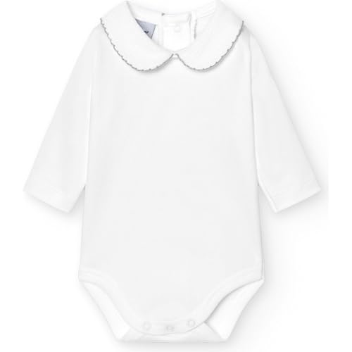 babidu Unisex Baby Body C.Polo Pique, Weiß (Weiß/Gris), 12 Monate von BABIDU